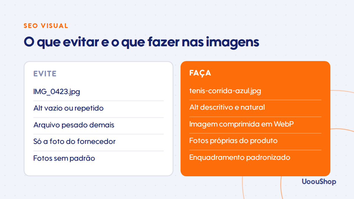 Boas práticas de SEO visual para imagens de produto